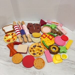 Lot Bundle Colorful Play Pretend Food Set for Kids Wood And Plastic